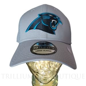 New Era Hat L/XL Carolina Panthers Team Neo Grey 39thiry Stretch Fit Football